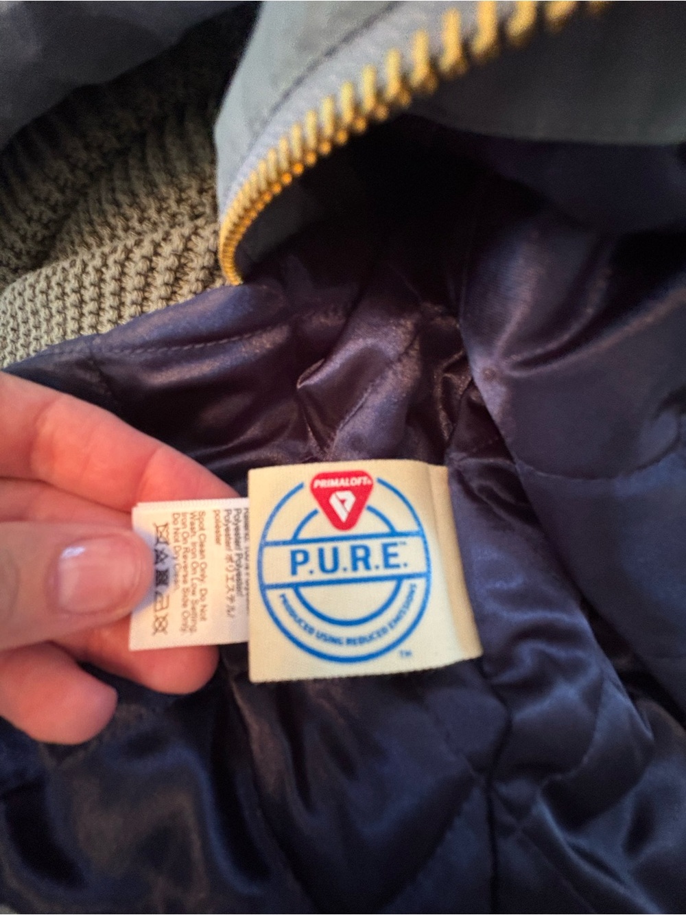 BNWT J. Crew Gray Down Quilted Barn Jacket with Dark Brown Corduroy Collar - Picture 10 of 11